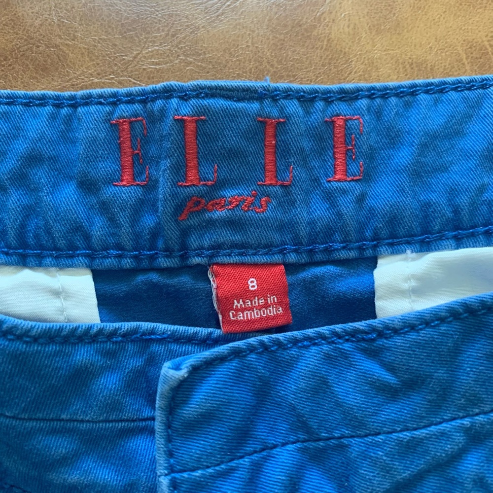 Elle Paris blue shorts size 8 - Picture 2 of 4